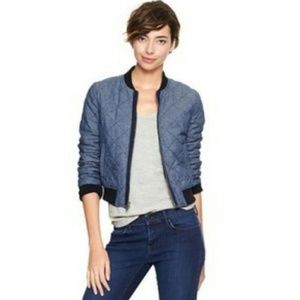 Gap blue/denim-look bomber jacket
